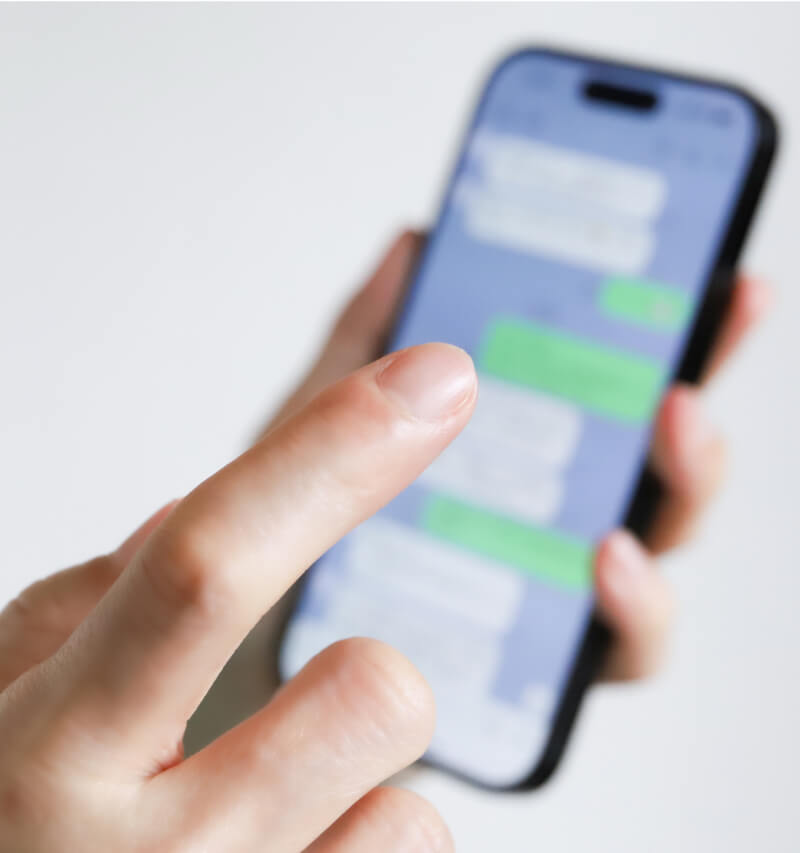 LINEで事前に施術の相談ができる